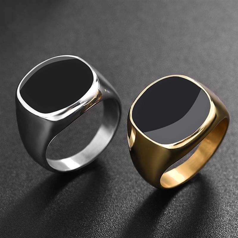 Anel Masculino Banhado a Ouro 18K