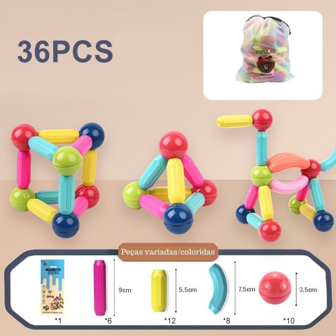 Blocos de Construção Magnéticos para Crianças - Constru Kids® - Lojas Promorin