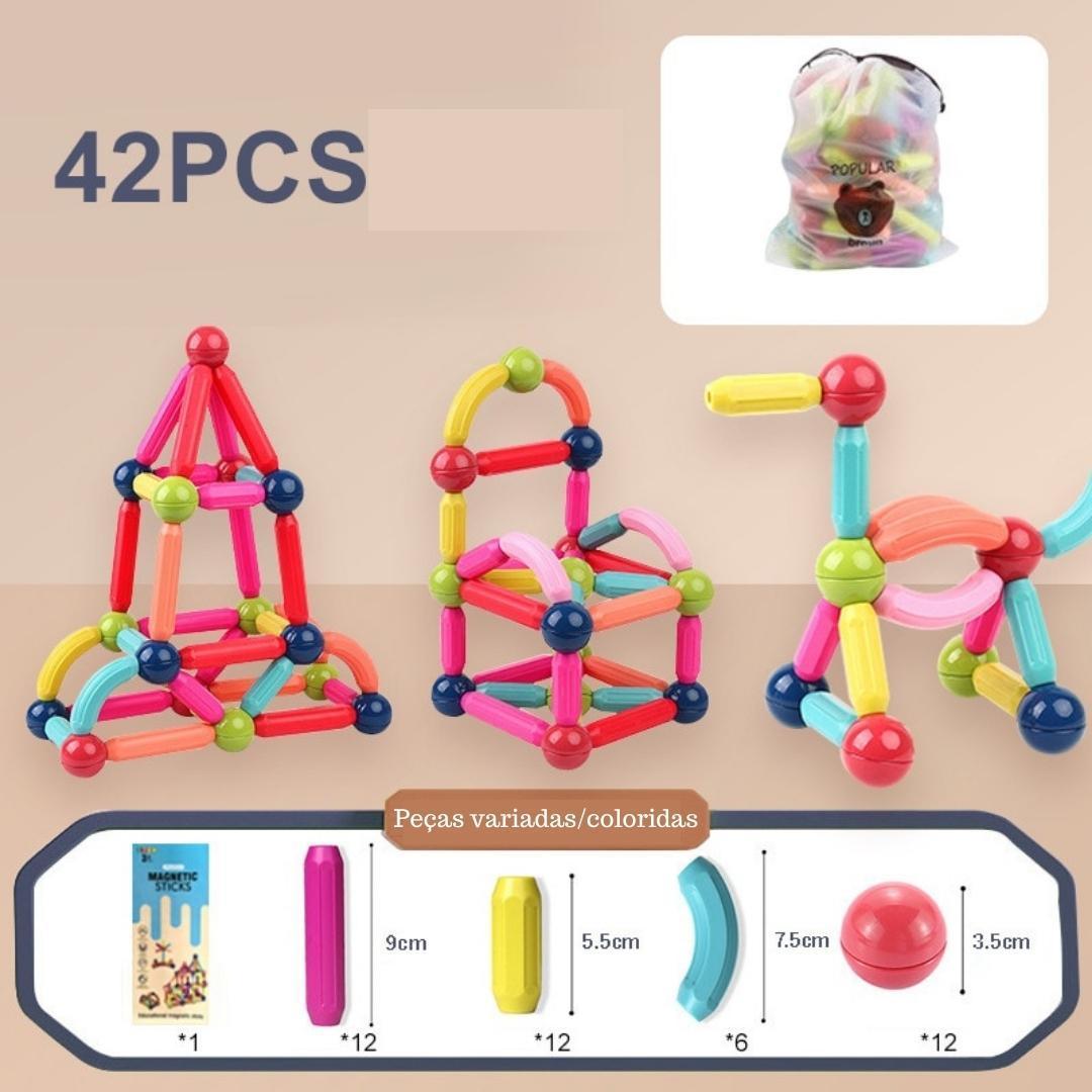 Blocos de Construção Magnéticos para Crianças - Constru Kids® - Lojas Promorin