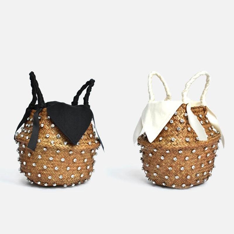 Bolsa de Palha com Pedras - Preciosa