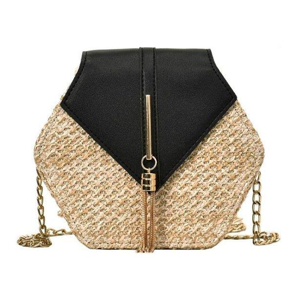 Bolsa Transversal de Palha Hexagonal - Lojas Promorin