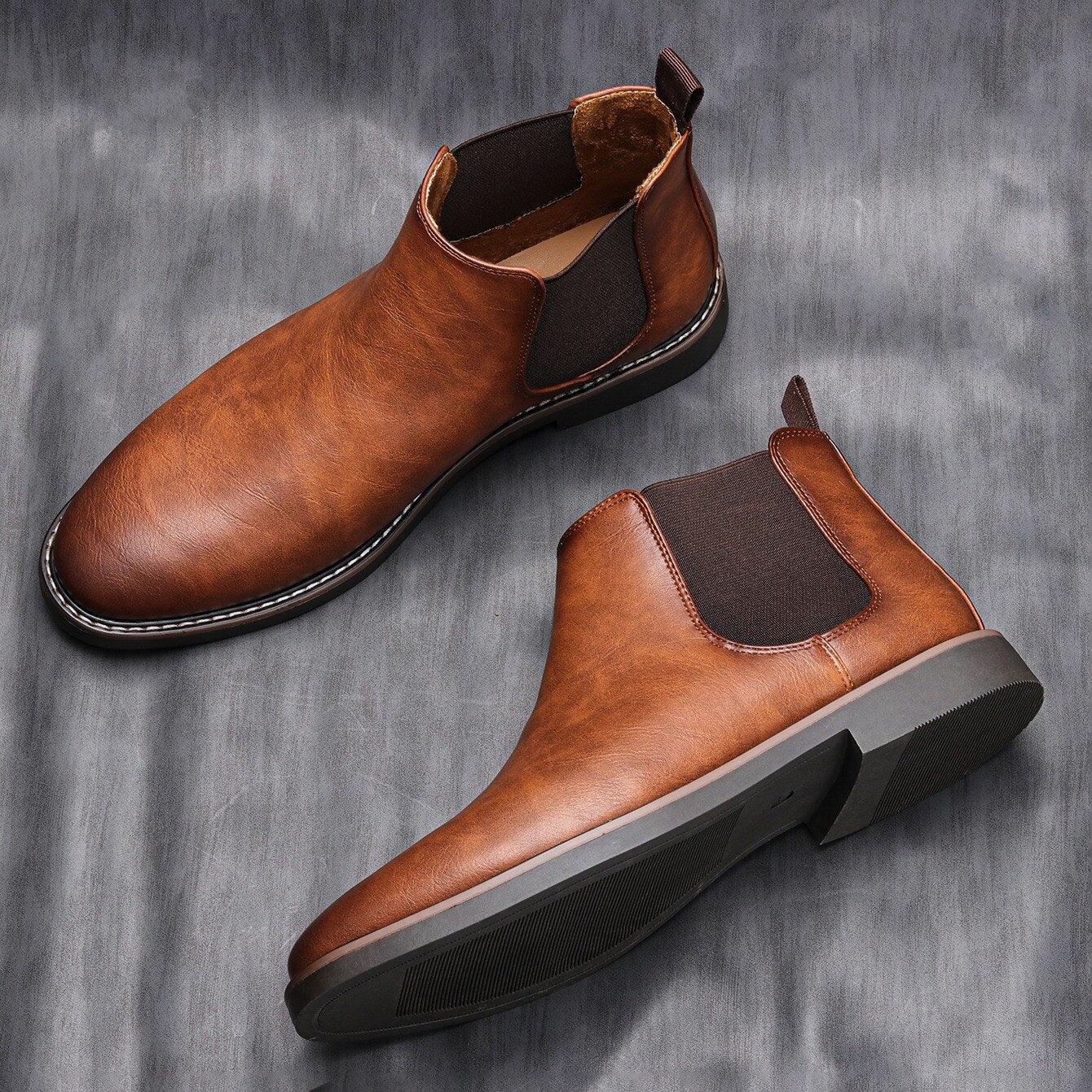 Bota Chelsea Masculina Original em Couro e Palmilha Ortopédica - Lojas Promorin