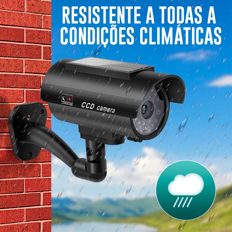 Câmera de Energia Solar FullHD 4K a Prova D'água - Fake Cam