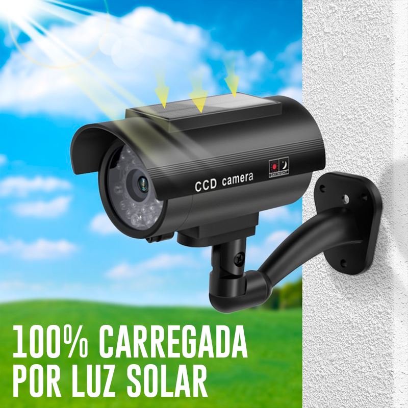 Câmera de Energia Solar FullHD 4K a Prova D'água - Fake Cam