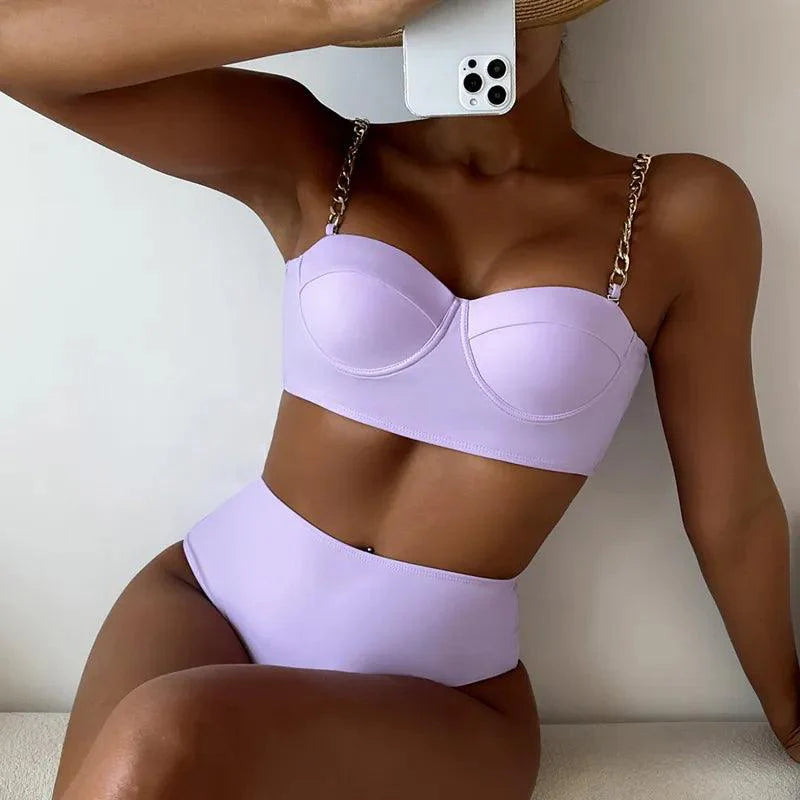 Conjunto de Biquíni com Correias - Lojas Promorin