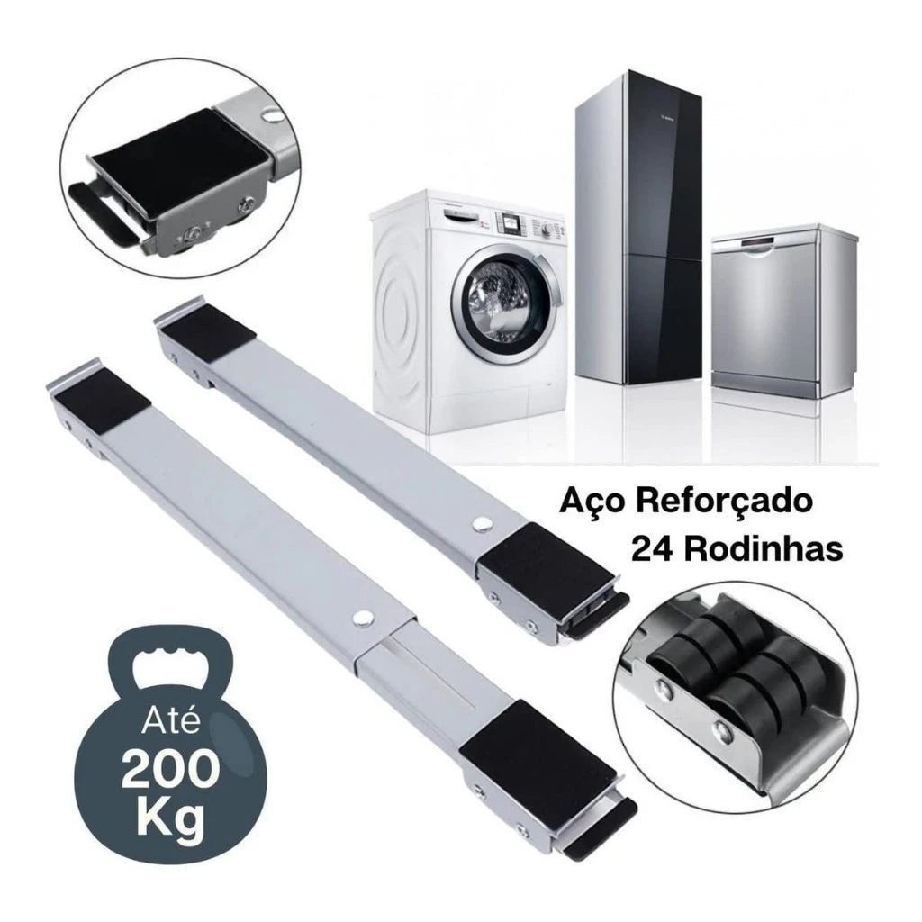 Suporte Base com Rodinhas para Móveis - MovFlex