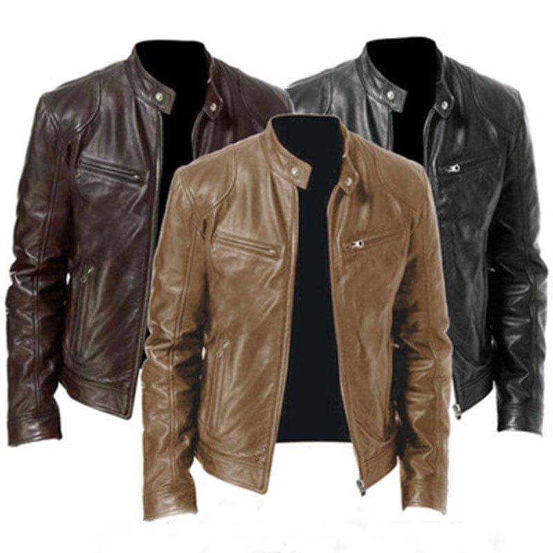 Jaqueta de couro Masculina Vintage