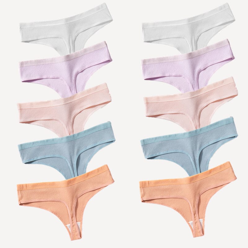 Kit de 10 Calcinhas Sensuais e Confortáveis em Algodão - SoftComfort