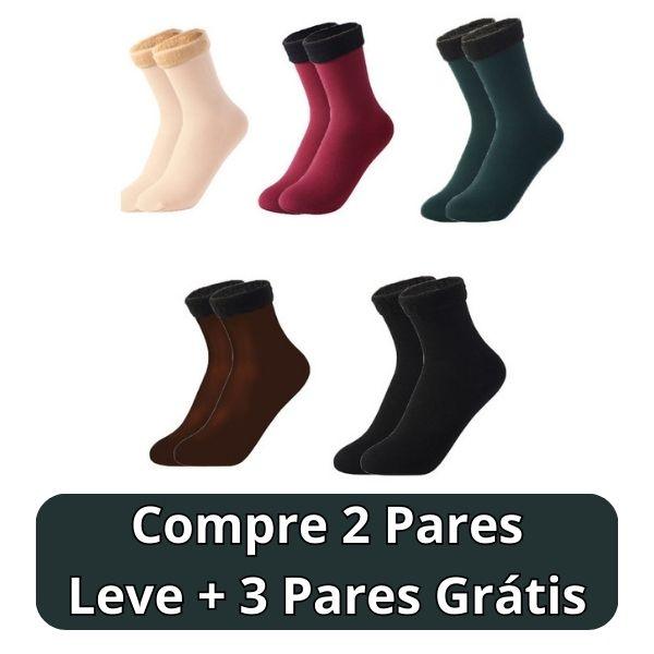 Meia Nuvem®- Pés Quentes Térmica (Aveludada) + BRINDE SURPRESA - Lojas Promorin