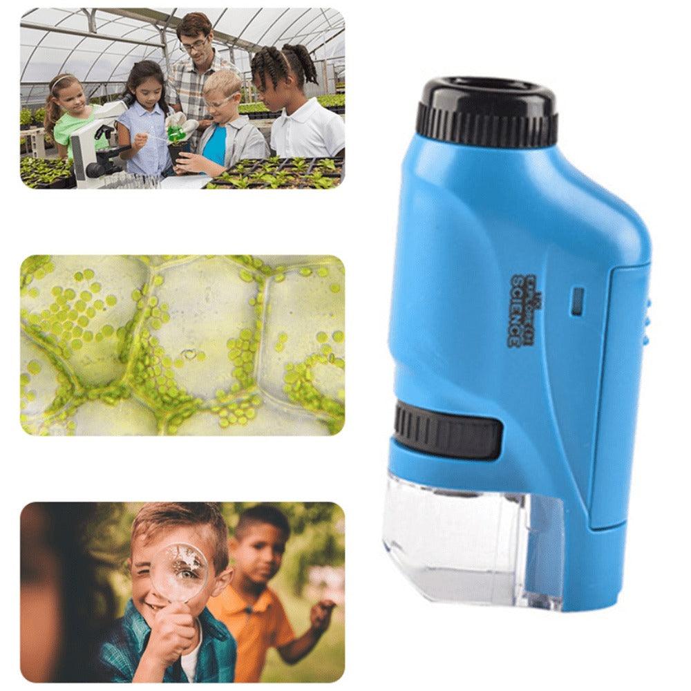 Mini Microscópio Portátil MUNDO CIÊNCIA - Brincadeira Educativa Para Crianças - Lojas Promorin