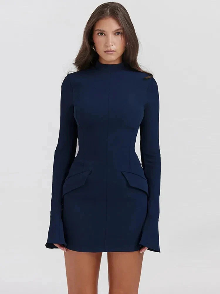 Mini Vestido Chique Outono 2024