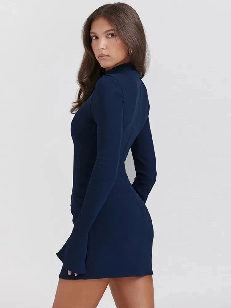 Mini Vestido Chique Outono 2024