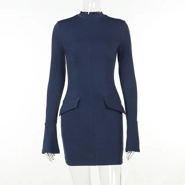 Mini Vestido Chique Outono 2024