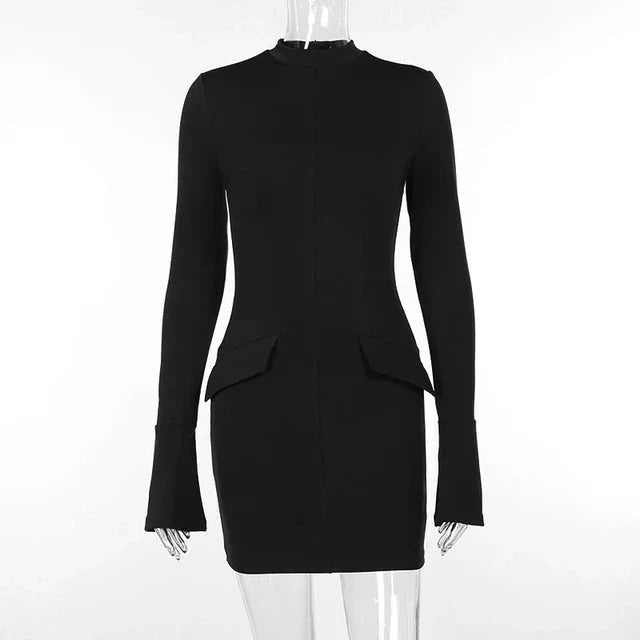 Mini Vestido Chique Outono 2024