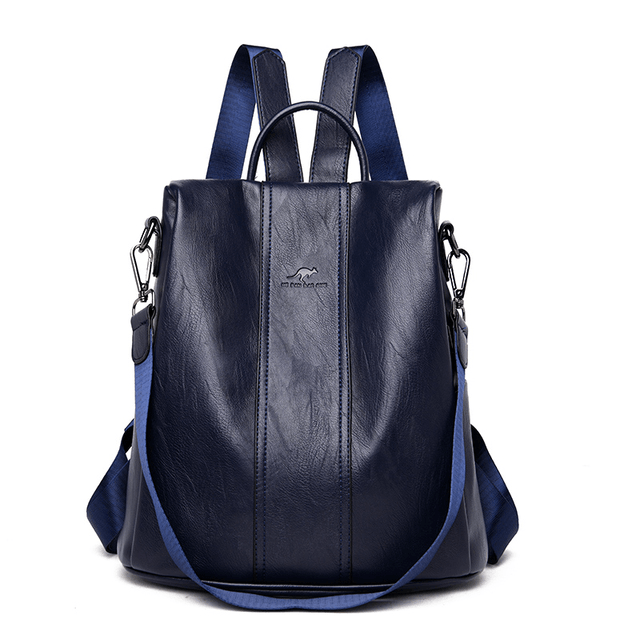 Mochila Feminina Anti Furto de Couro Carolina™ - Lojas Promorin