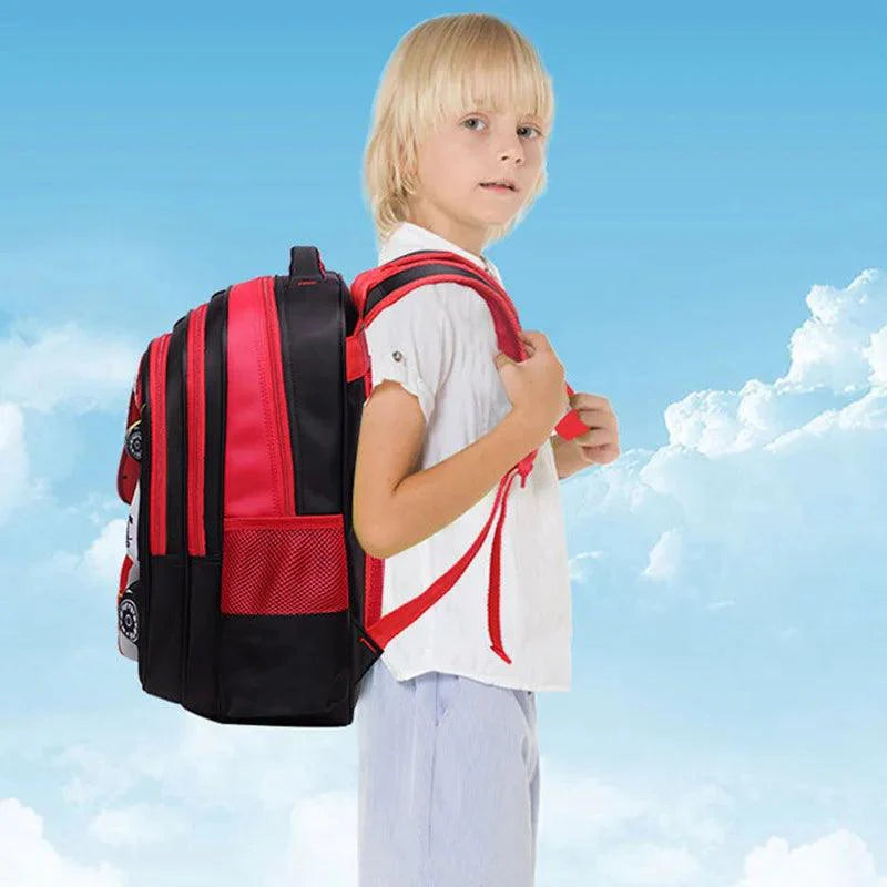 Mochila Infantil Carro de Corrida 3D - Seja o Mais Rápido da Turma - Lojas Promorin