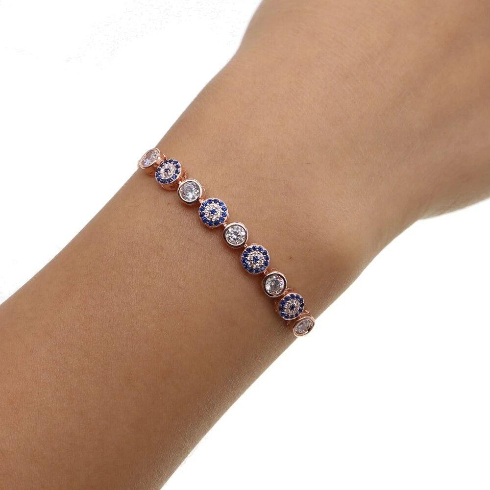 Pulseira Olho Grego com Cristais - Lojas Promorin