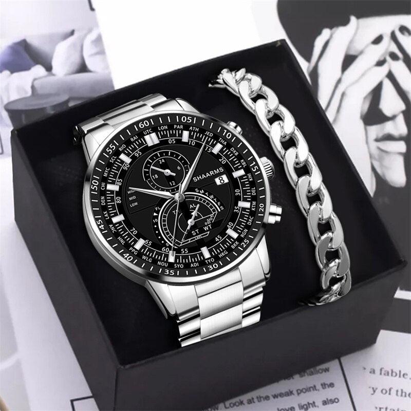 Relógio Masculino Gold Luxo com Pulseira de BRINDE! - Lojas Promorin