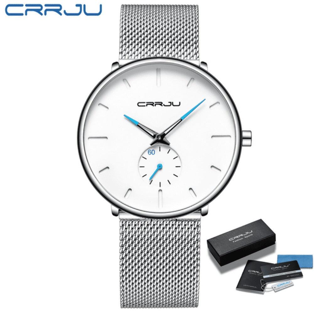 Relógio Minimalista CRRJU MINIMAL - Movimento de Quartzo, Ultra fino e Resistente - Lojas Promorin