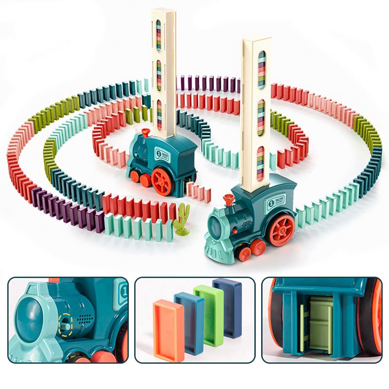 Trenzinho de Brinquedo com Conjunto de Dominós