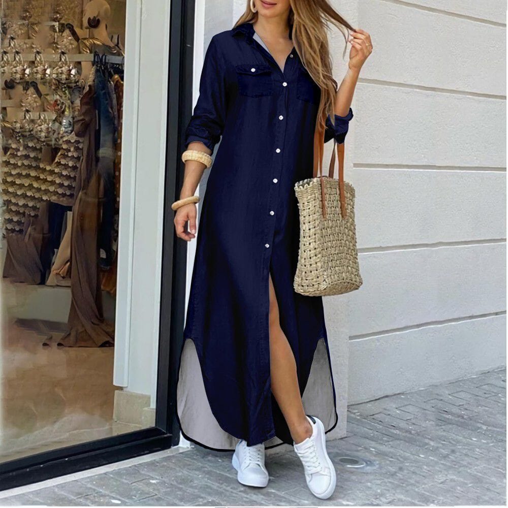 Vestido Chemise Longo Montenegro