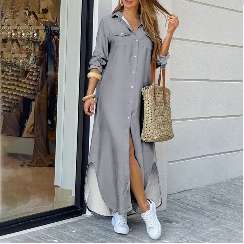 Vestido Chemise Longo Montenegro