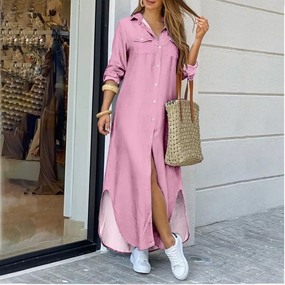 Vestido Chemise Longo Montenegro