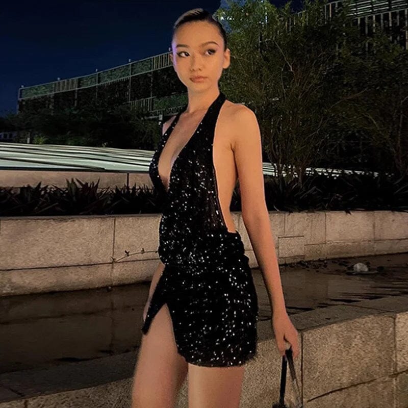 Vestido Curto de Paetês Glamour