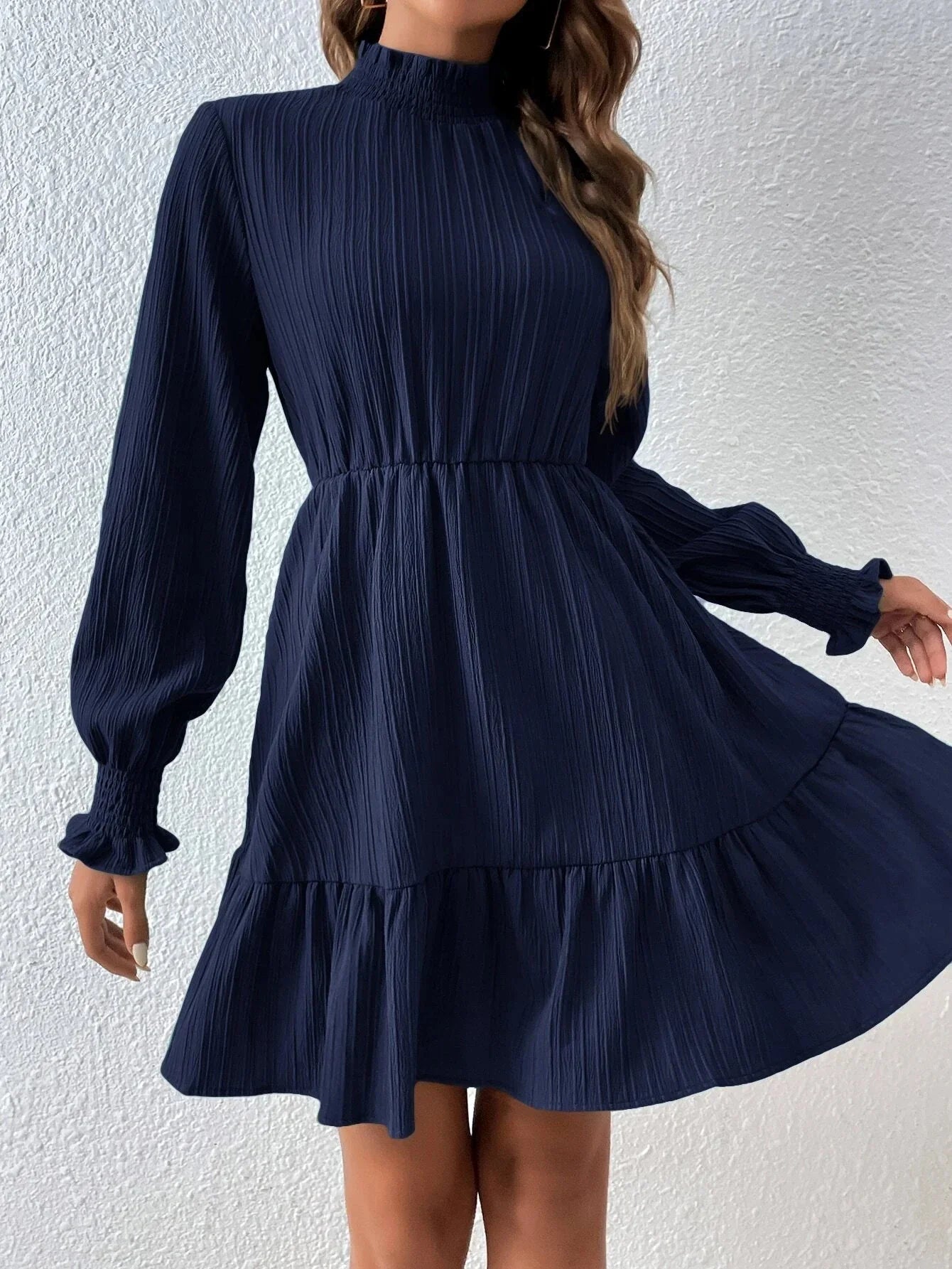 Vestido Feminino Charme Floral com Babados