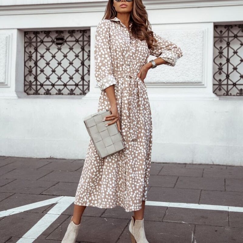 Vestido Midi Estampado Tereza