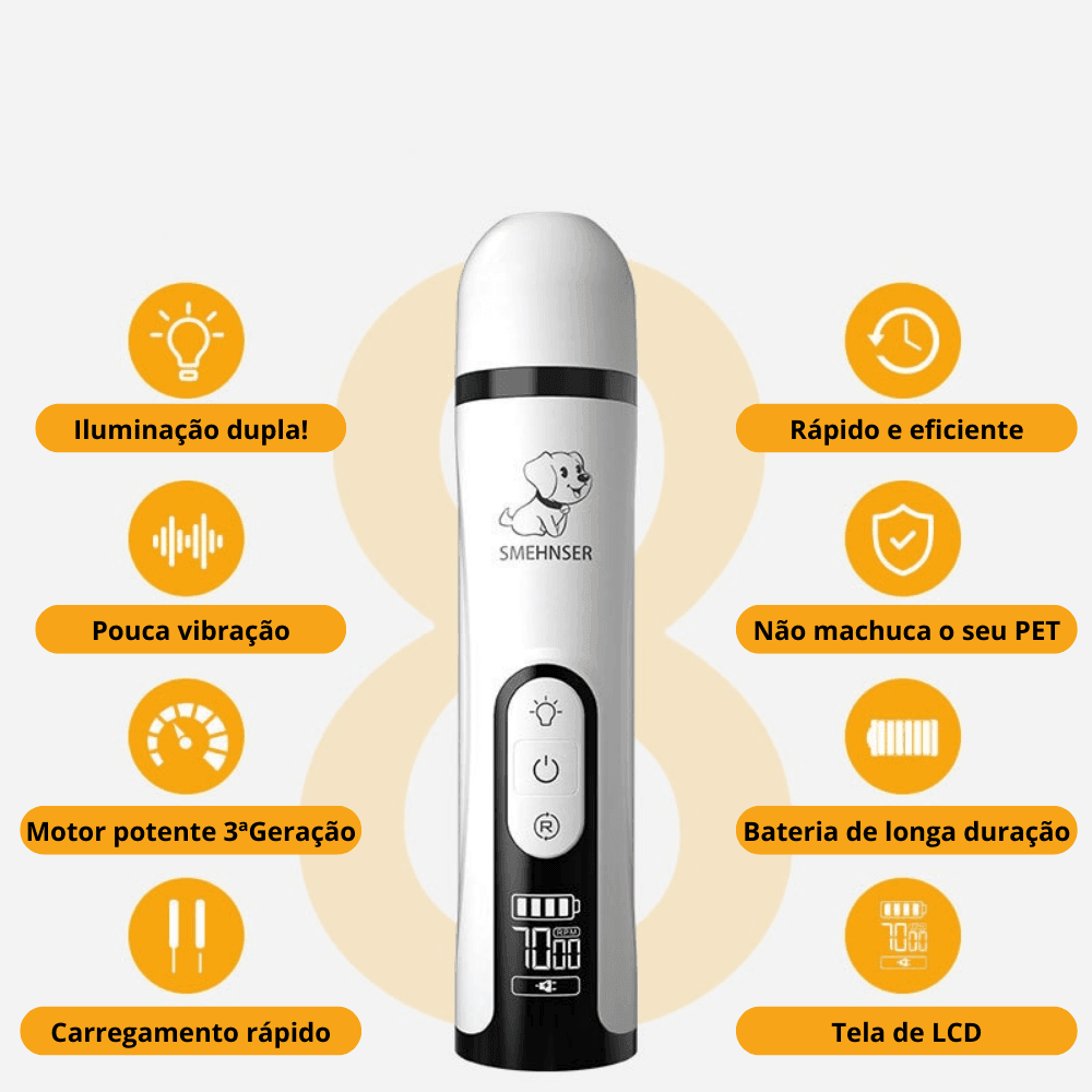 Aparador de unhas elétrico SAFE PET - Gatos e Cachorros - Lojas Promorin