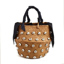 Bolsa de Palha com Pedras - Preciosa