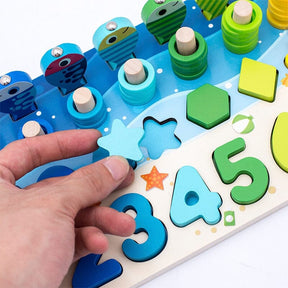 Brinquedo pré-escolar educativo de madeira Montessori
