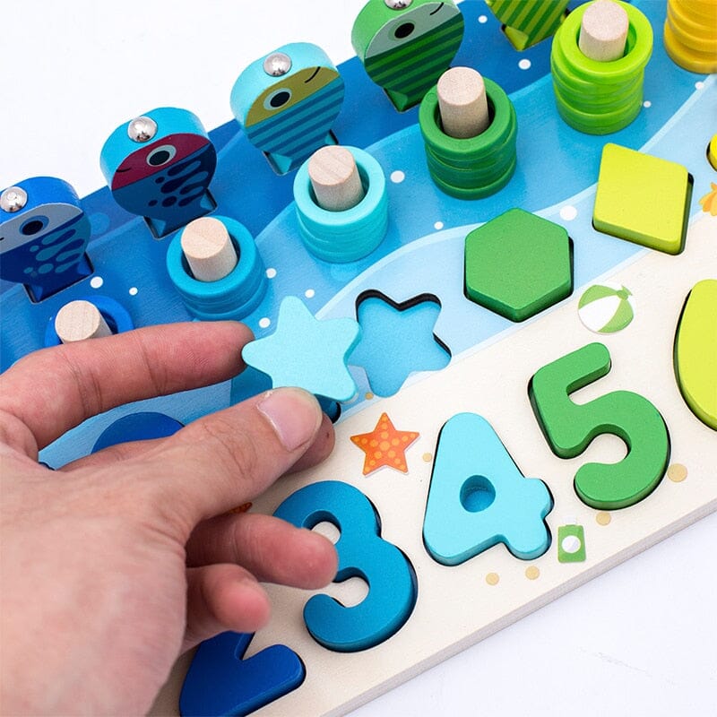 Brinquedo pré-escolar educativo de madeira Montessori