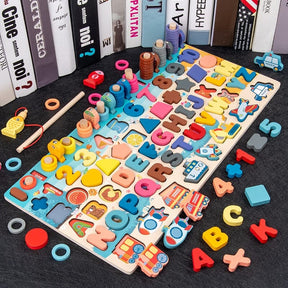 Brinquedo pré-escolar educativo de madeira Montessori