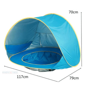 Cabana Infantil Com Piscina Para Praia PROTEÇÃO TOTAL - Os Melhores Momentos Na Praia Estão Por Vir! - Lojas Promorin