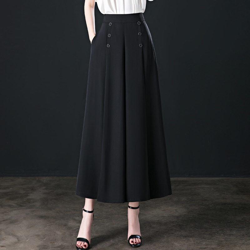 Calça Longa com Cós Alto - modelo GRIFE em Seda e Elastano / Tendência na Moda Verão - Lojas Promorin