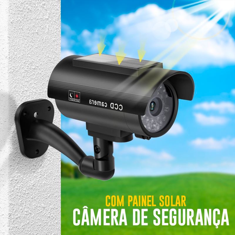 Câmera de Energia Solar FullHD 4K a Prova D'água - Fake Cam
