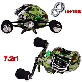 Carretilha de Pesca Pro 18+1 10Kg Drag Camuflada - Lojas Promorin