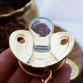 Chupeta Ouro Bling com a Letra Inicial do Seu Bebê - Lojas Promorin