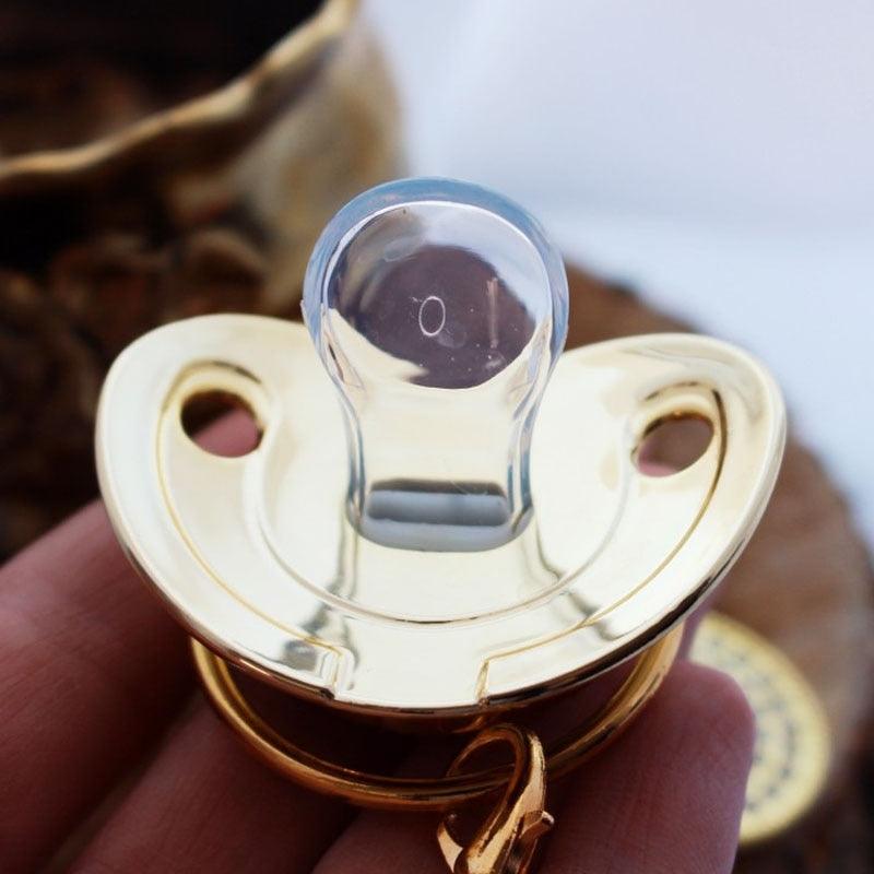 Chupeta Ouro Bling com a Letra Inicial do Seu Bebê - Lojas Promorin
