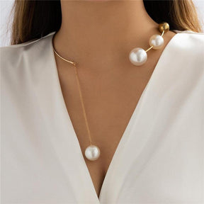 Colar Clavícula com Pérolas - Lojas Promorin