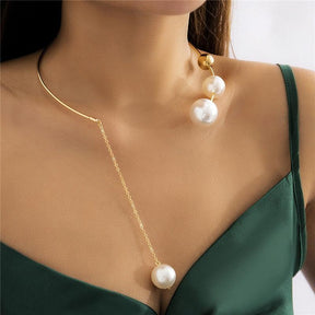 Colar Clavícula com Pérolas - Lojas Promorin
