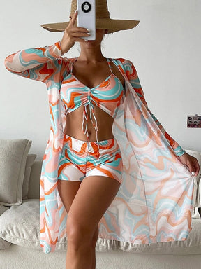 Conjunto Biquíni com Bojo + Saída de Praia