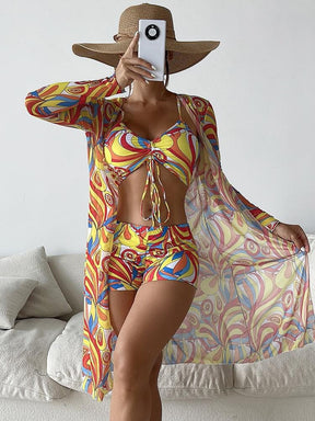 Conjunto Biquíni com Bojo + Saída de Praia