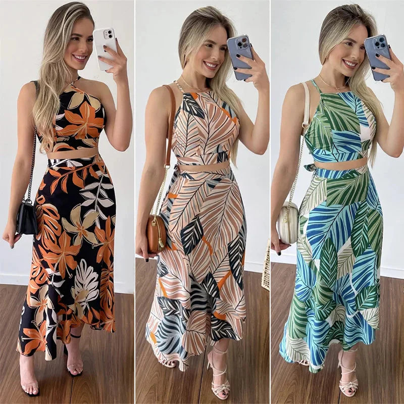 Conjunto Feminino Cropped e Saia - Rebeca
