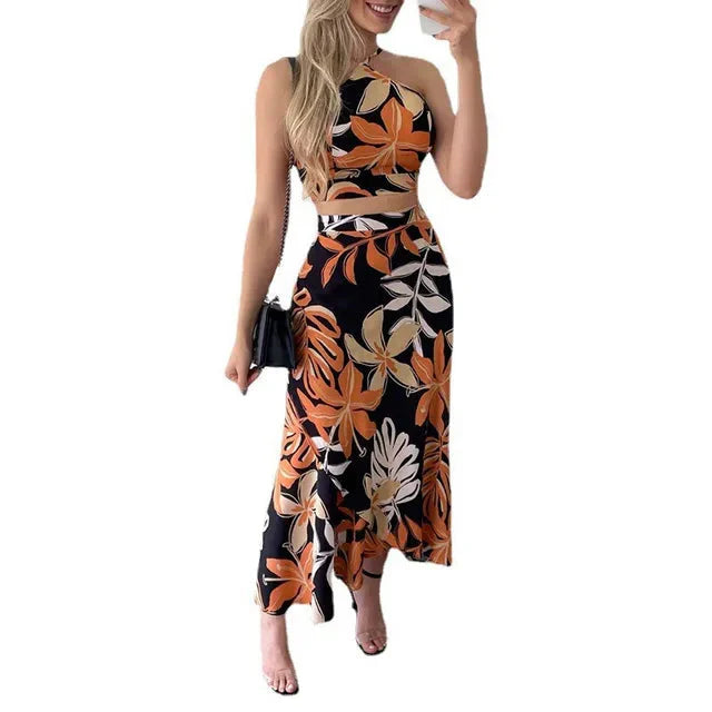 Conjunto Feminino Cropped e Saia - Rebeca