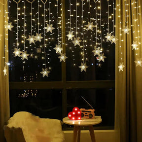 Cortina Flocos de Neve LED - Natal 2023 - Lojas Promorin