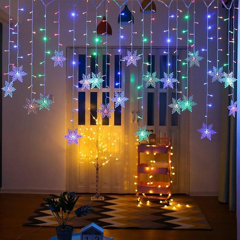 Cortina Flocos de Neve LED - Natal 2023 - Lojas Promorin