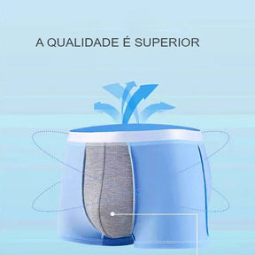Cueca Boxer de Seda Gelada Respirável e Ultrafina